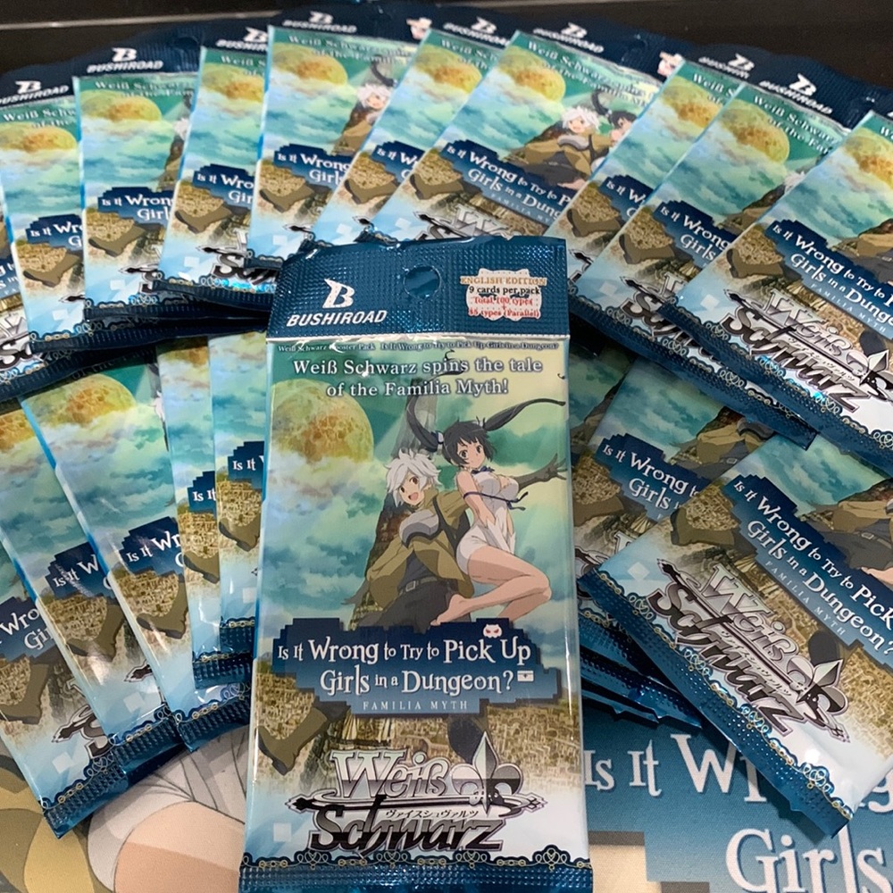 Weiss Schwarz Danmachi“Is It Wrong To Pick Up Girls In A Dungeon?”Booster Packs